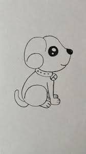 How To Draw A Dog Easy Drawing Tutorial Cute Little Puppy In 2020 Cute Little Drawings Drawing Tutorial Easy Kitty Drawing