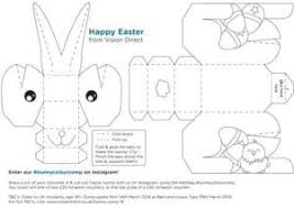 Template to print (pdf) contains 20 pages of a4: 3d Easter Bunny Printable Kids Craft Room