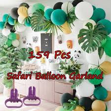 For a festive and interactive party that everyone can enjoy, a hawaiian themed party is one of the most popular themes around. 159pcs Hawaiian Theme Party Balloon Set Balloon Arch Jungle Safari Party Decor
