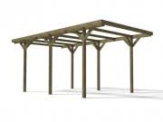 Carport Double Abri Voiture Davos En Bois Traite Surface 30 M