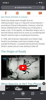 For now, i leave you with this: Reelrundown Com But Vwnat Animal S Gooty 7 Goofy Has Always Been Thought Of As An Anthropomorphic Dog Or A Dog With Human Features According To Disney S Mouselinks However What The Disney Establishment