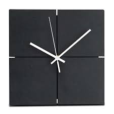 Large Wooden Hanging Wall Clock Silent Mdf Wood European Square Wall Clocks Room Office Simple Modern Design Home Decor Black Wall Clock Silent Large Wall Clock Modern Black Wall Clock