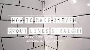 Using a rubber grout float push the grout between the tiles. How To Make Uneven Grout Lines Straight How To Remove Grout Youtube