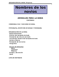 Check spelling or type a new query. Doc Programa De Bodas Henri Alonso Academia Edu