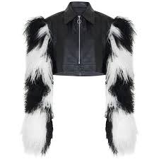 Black And White Checkered Leather Jacket Mongolian Checkerboard Crop Jacket Jackets House Of Holland 505 Liked On Polyvore Featuring Outerwear Jackets White Cropped Jac Avec Images Look Street Style
