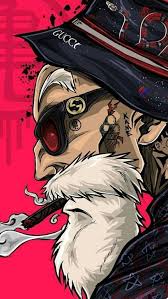 Master Roshi Wallpaper Wallpaper Do Goku Papel De Parede Psicodelico Desenhos Para Barbearia