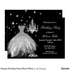 Black And White Birthday Party Invitations Elegant Birthday Party Black White Silver Heels Invitation Elegant Birthday Party Girl Birthday Party Invitations Elegant Birthday