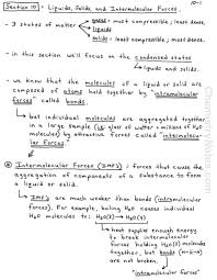 Liquids Solids And Intermolecular Forces Intermolecular Force Chemistry Notes Chemistry