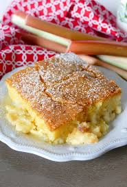 Rhubarb Cream Cake Recipe Recipe In 2020 Rhubarb Recipes Rhubarb Cream Cake Recipe Rhubarb Desserts Recipes