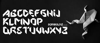 Origami Font Dafont Com Origami Font Origami Origami Letter