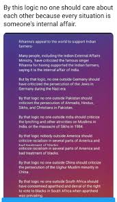 No one is talking about it because they are not farmers, they are terrorists who are. Internal Affairs Punjab Pacer Sandeep Sharma Slams Logic Behind Rihanna Flak Sports News The Indian Express