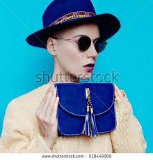 Country Model With Stylish Accessories Hat Glasses And Bag Stylish Accessories Hats Accessories Hats