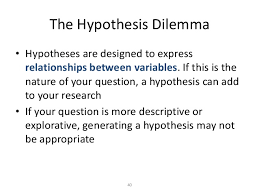 Research Question And Hypothesis