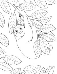 While your child is busy by coloring drawings you can do your errands. Sloth Coloring Pages Free Printable Coloring Pages Of Sloths To Help You Slow Down Relax Like A Sloth Printables 30seconds Mom