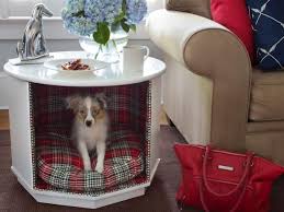 The dog kennel has been crafted from kennel is also equipped with a 2.75 padded, removable dog bed. How To Make A Combination Pet Bed And End Table Upcycled Pet Bed Diy Pet Bed End Table Dog Bed