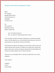 Termination letter sample with example. Termination Of Employment Letter Template Unique 7 Employment Termination Letter Samp Lettering Simple Cover Letter Template Professional Cover Letter Template