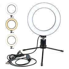 Iluminador Anel De Led Ring Light Usb 16cm Com Mini Tripe Ukimix Iluminadores Magazine Luiza