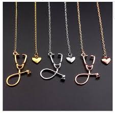 Wondering what to give as a medical. Rose Gold Stethoscope Necklace Silver Stethoscope Necklace Etsy