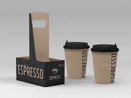 Coffee Or Drink Take Out Carrier Vol 2 Packaging Mock Up Takeaway Packaging Coffee Gifts Cafe Shop Design