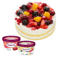 お誕生日 ホールケーキ（冷凍）クワトロベリートルテ 4号 ハーゲンダッツ バニラ・ストロベリーのミニカップ 2個 セット 送料無料 ギフト :  いろコレ - 通販 - Yahoo!ショッピング