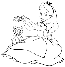 Alice in wonderland coloring (coloring printed 3352 times). Printable Alice In Wonderland Coloring Page Coloringbay