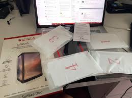 Back this reward and you'll receive four (4) duo portable dual screen laptop accessories for over 20% off of the retail price. My Surface Duo Screen Protector Arrived Two Weeks Before The Duo Itself Surfaceduo