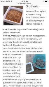 Chia Seeds As An Xanthan Gum Substitution In Gluten Free Recipes Chia Seeds Flavorless Xanthan Gum Substitute