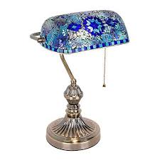 Marrakech Mosaic Lamp Traditional Antique Brass Bankers T Https Www Amazon Com Dp B07sqz1y2v Ref Cm Sw R P Vintage Table Lamp Glass Desk Lamps Mosaic Lamp