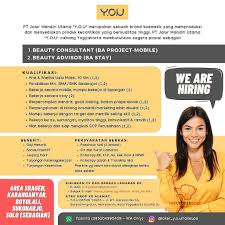 .lowongan kerja bulan januari 2021 terbaru dari sumber informasi lowongan kerja terpercaya, semoga informasi ini dapat bermanfaat bagi pembaca yang sedang mencari pekerjaan. Lowongan Kerja Trainer Kosmetik Di Solo Archives Info Loker Solo