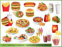 Digital Download Discoveries For Fast Food Clipart From Easypeach Com Food Clipart Food Clips Food