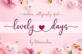 Version 1.00 july 27, 2008, initial release. Lovely Days 677895 Calligraphy Font Bundles In 2020 Romantic Fonts Font Bundles Heart Font