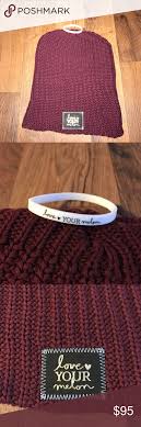 Love Your Melon Lym Gold Foil Beanie Hat Burgundy Love Your Melon Beanie Hats Hats For Sale