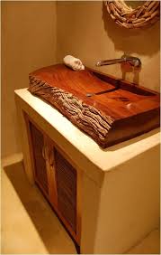 leadwood basin rustic bathroom