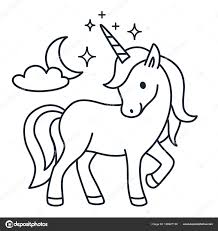 Dibujos De Unicornios Para Colorear Faciles