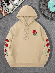 Men rose hoodie sales