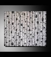 Black And White Aspen Tree Pictures Original Black And White Birch Trees Painting Abstract Art Modern Landscape Textured Aspen Trees Artwo Birch Trees Painting Small Wall Art White Birch Trees