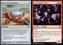 You may cast surt dawn, the diamond knight from exile. Ask A Magic Judge How Does Lion S Eye Diamond Interact With Madness