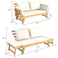 Round outdoor daybed ukrainian women. Patio Chairs Topbuy Outdoor Folding Daybed Patio Acacia Wood Convertible Couch Sofa Bed Home Garden