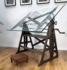 1930s Italian Wood And Iron Architect Adjustable Antique Vintage Drafting Table Vintage Drafting Table Drafting Table Architect Table