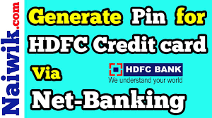 How to generate pin for hdfc credit card. How To Generate Pin For Hdfc Credit Card Online Via Netbanking Instant Pin Generation Youtube