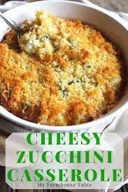 Remove casserole from oven, uncover, and. Easy Cheesy Zucchini Casserole My Farmhouse Table