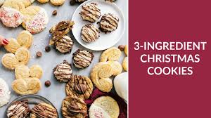 Simple and easy to make! 3 Ingredient Christmas Cookies Youtube