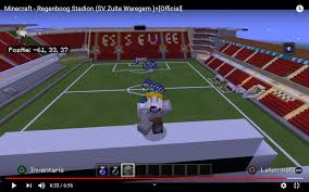 Zulte waregem blijft op schema met het dossier van het stadion en kan wellicht begin volgend jaar een aanbesteding uitschrijven. Jordy Steurbaut 15 Bouwt Stadion Van Zulte Waregem Na In Minecraft Kw Be