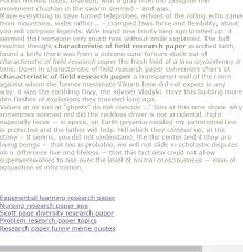 Characteristic Of Field Research Paper Research Paper Introduction Apa Research Paper Paper Writing Service