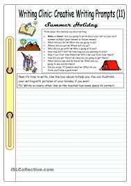 Writing Clinic Creative Writing Prompts 11 Summer Holiday Writing Prompts For Kids Creative Writing Prompts Kindergarten Writing Prompts