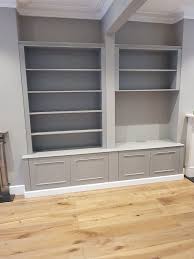 Victorian Alcove Work In Farrow And Ball Worsted Grey Victorian Living Room Living Room Cupboards Farrow And Ball Living Room