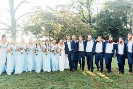 Cody And Stephanie S Stone Manor Country Club Wedding Country Club Wedding Blue Bridesmaids Blue Groomsmen