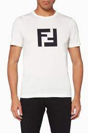 فندي تي شيرت بطبعة شعار ff فساتين فستان اسعار ماركات عالمية فخمة راقية mens tops mens tshirts tops
