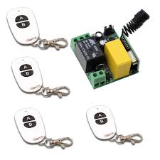 Hot Selling Ac220v 1ch Wireless Remote Control System 4 Transmitter And 1 Receiver Universal Gate Remote Control Rad Gate Remote Cool Things To Buy Lamp Light