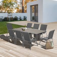 La sélection produits leroy merlin de ce mardi au meilleur prix ! Table De Jardin Extensible Avec Rallonge Et 8 Chaises Empilables Id Market